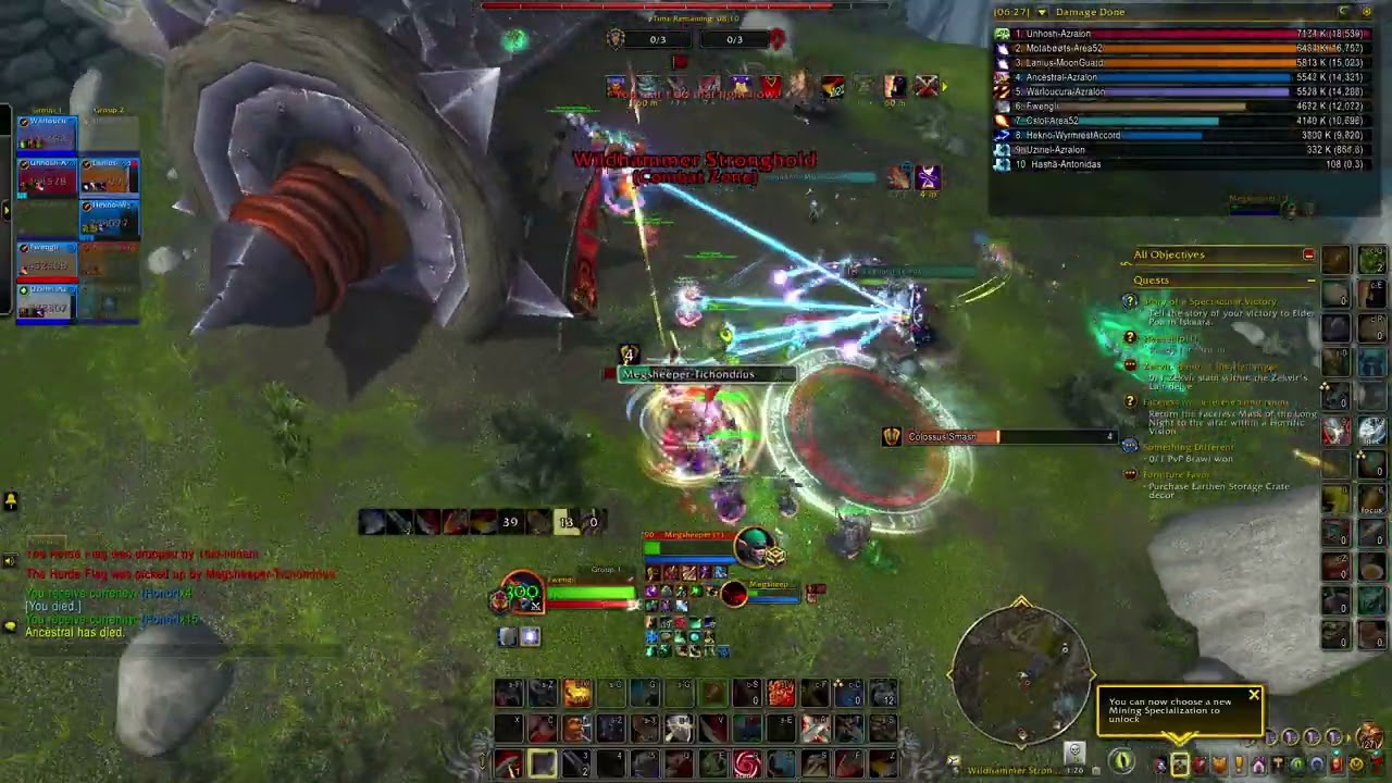 WoW Midnight 12.0.1 colossus arms warrior pvp Twin Peaks