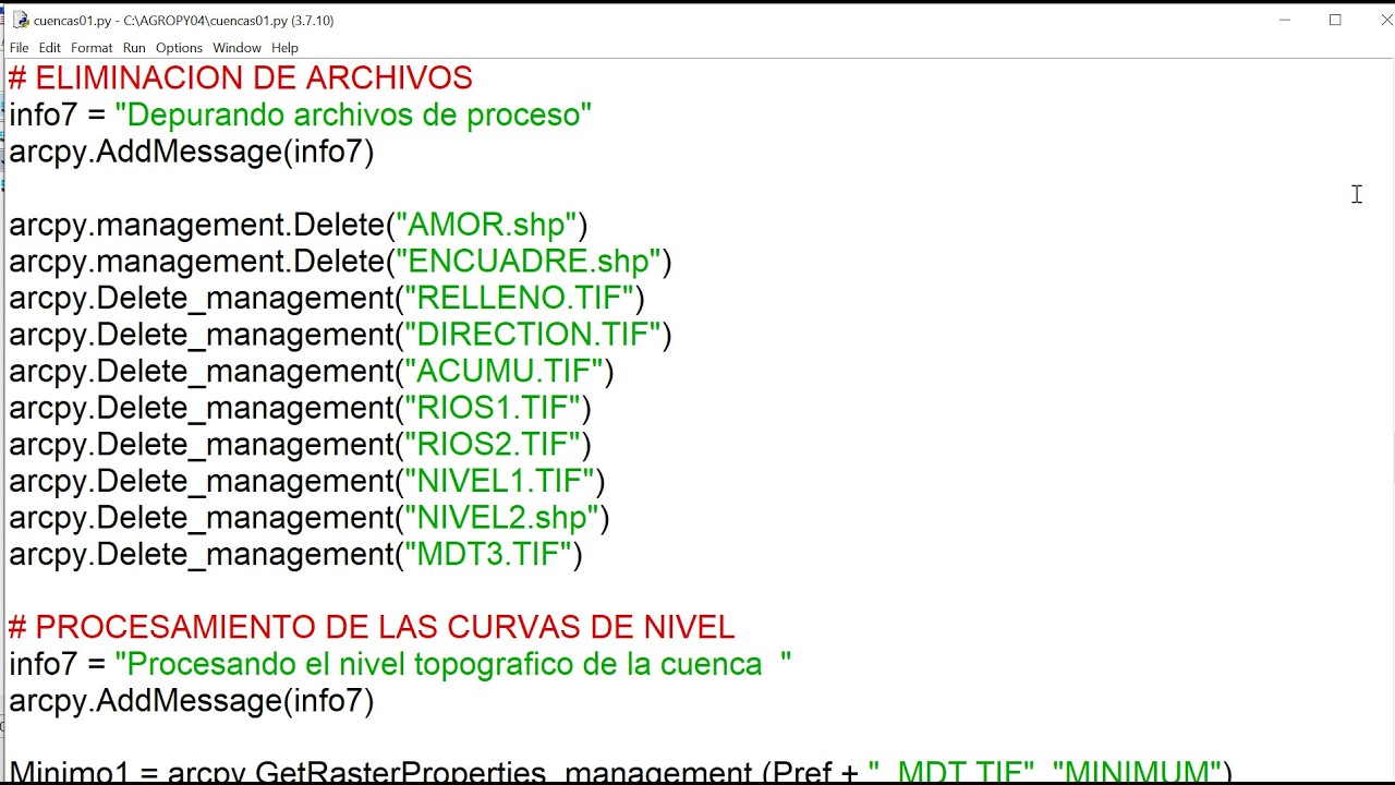 CAP 6 -  CUENCAS HIDROGRAFICAS-  CURSO DE PYTHON EN ARCGIS PRO - PYTHON & ARCGIS PRO & ARCPY