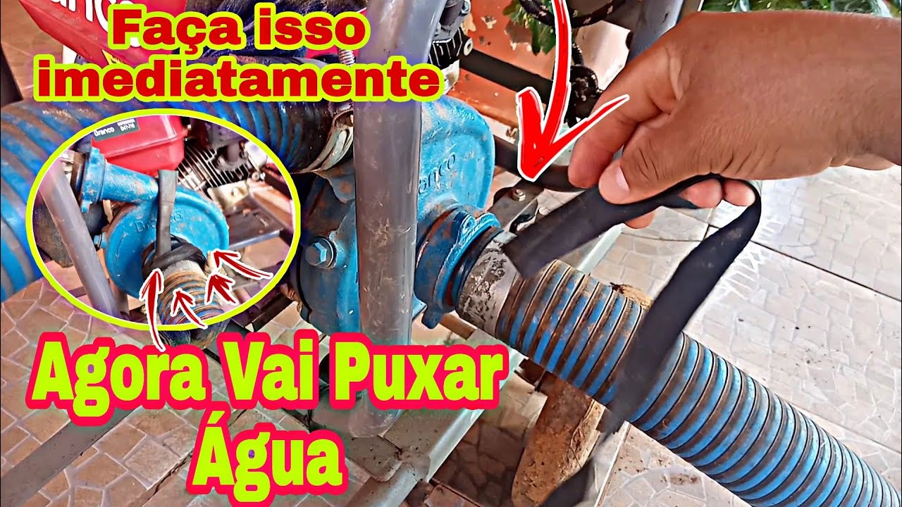 Pode ser entrada de ar!! como resolver? motobomba liga mais não puxa água (Resolvido)