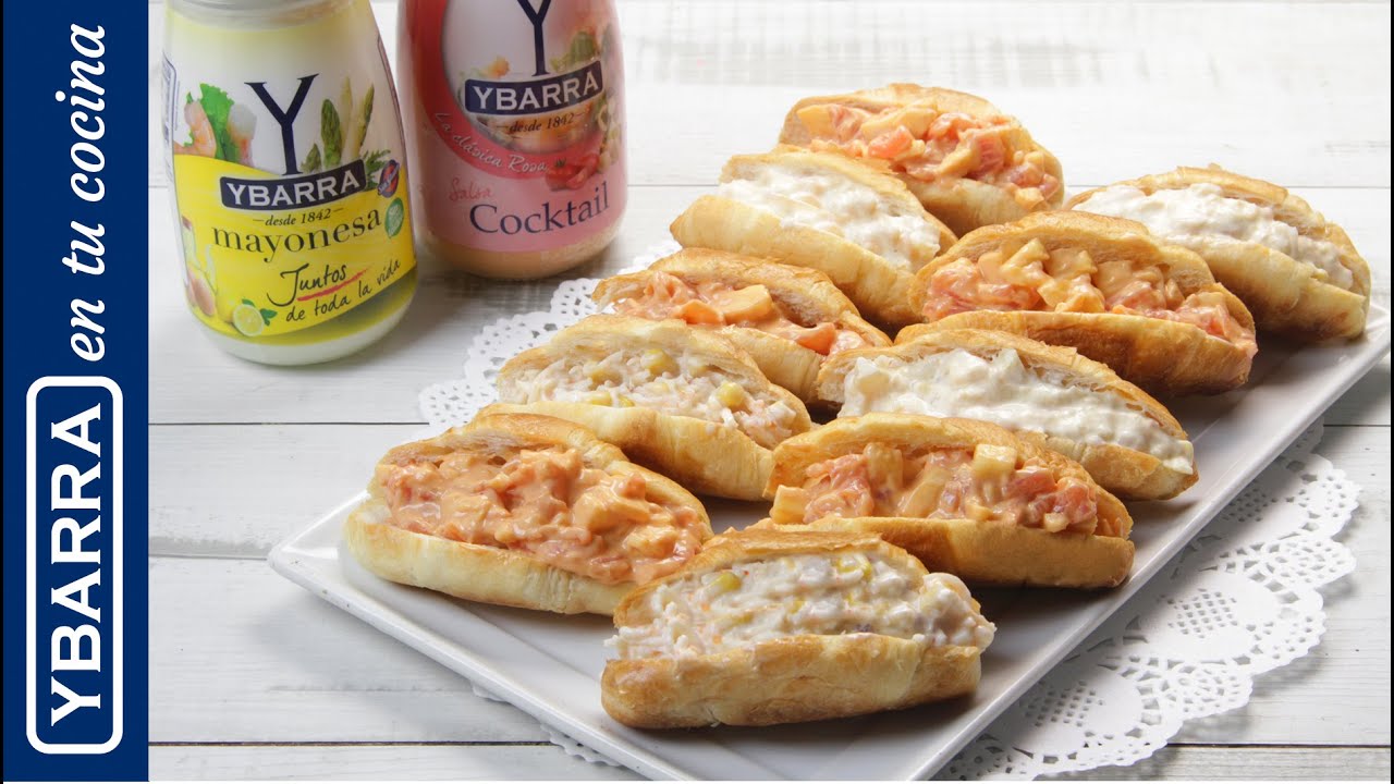 Mini croissants rellenos Ybarra: aperitivos navideños fáciles