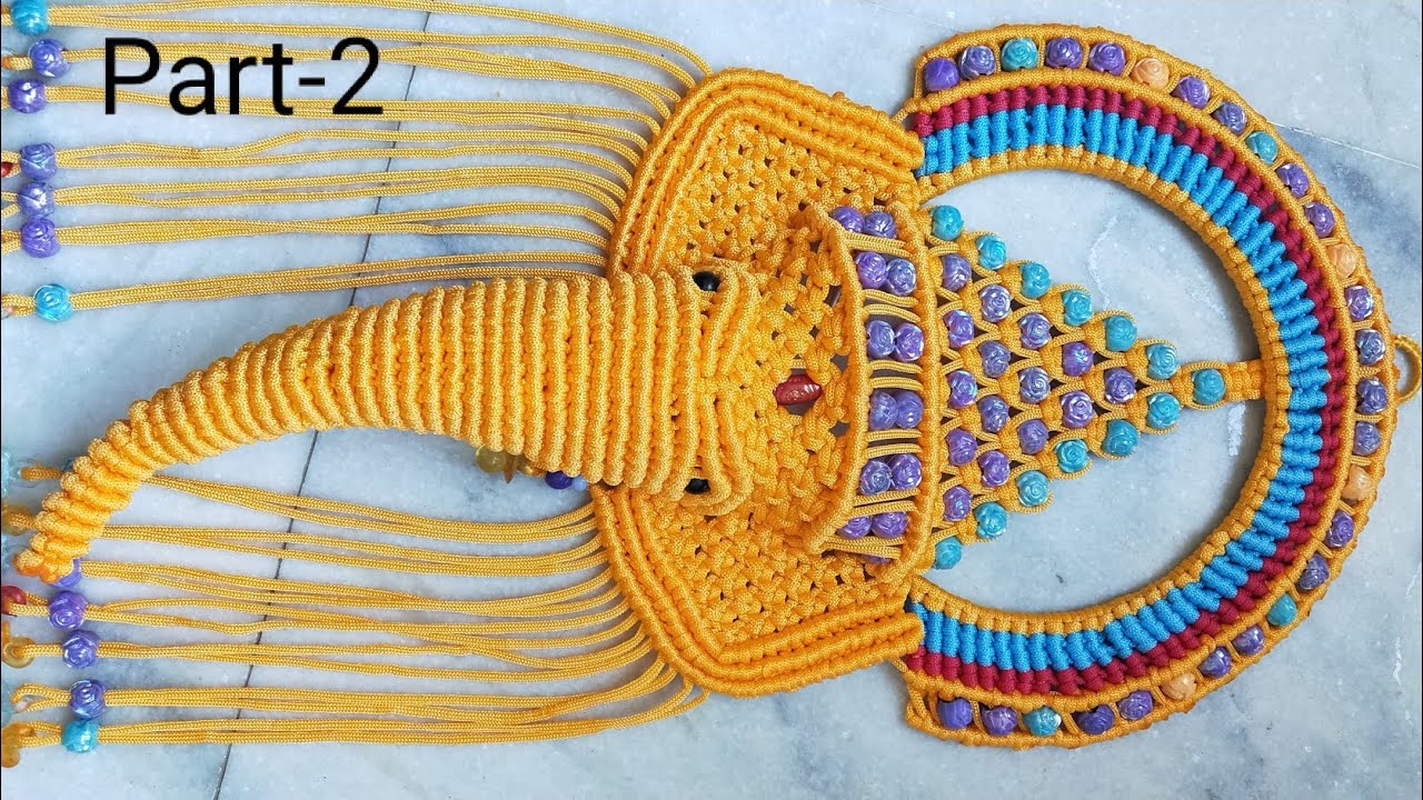 how to make macrame Ganesha/ganpati|Part 2|diy Ganpati|Diy Khushi|