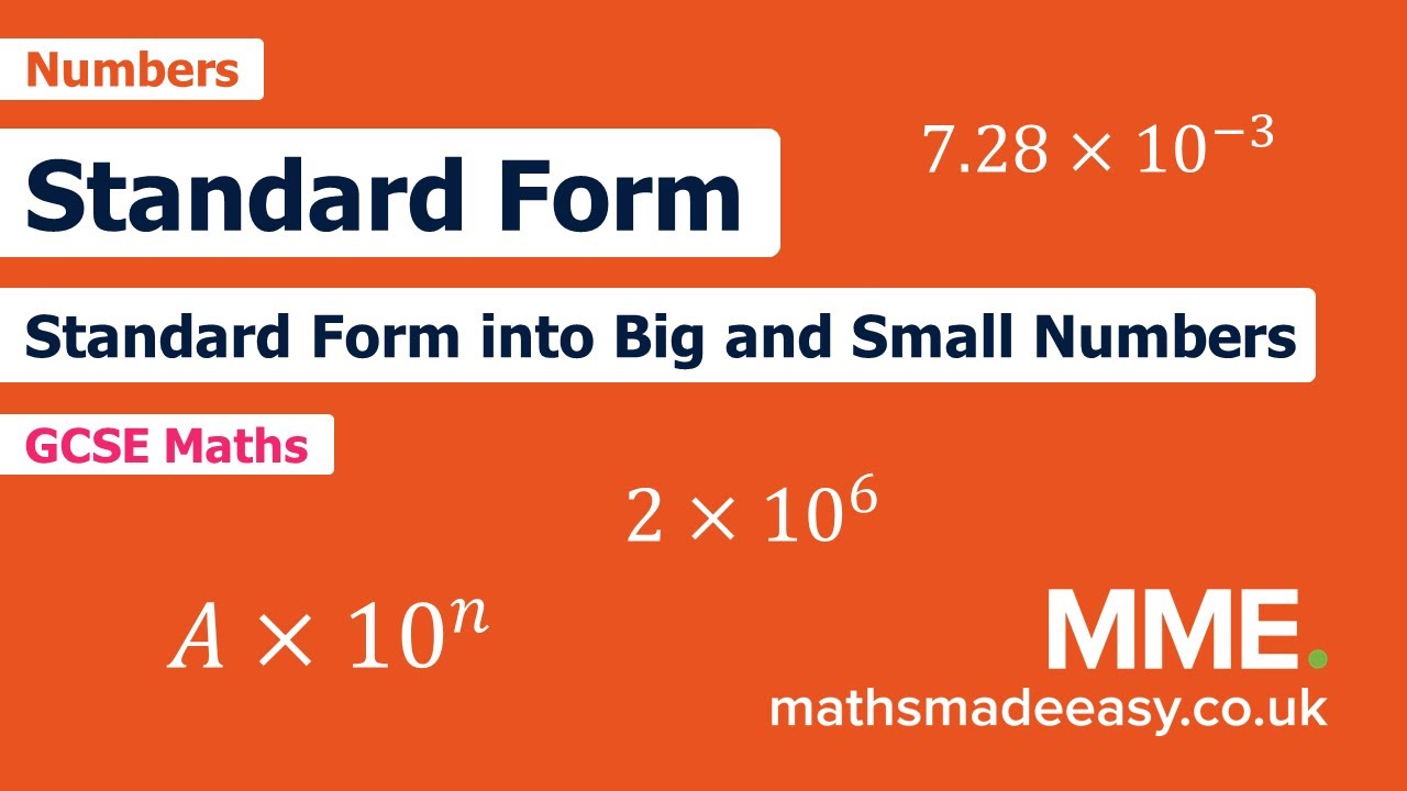 Numbers - Standard Form (Video 1)