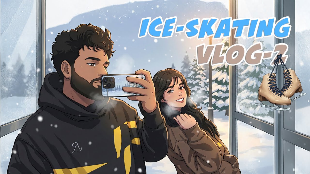 First Time Ice Skating in Canada 🇨🇦❄️ | Indian Couple’s Cute & Funny Experience