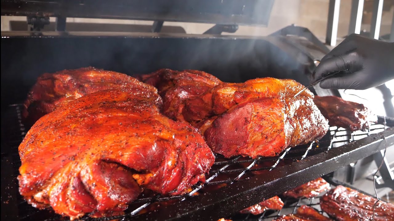Amazing! How to cook Texas BBQ in Jeju island | Pulled pork, Spare ribs  - Korean food
