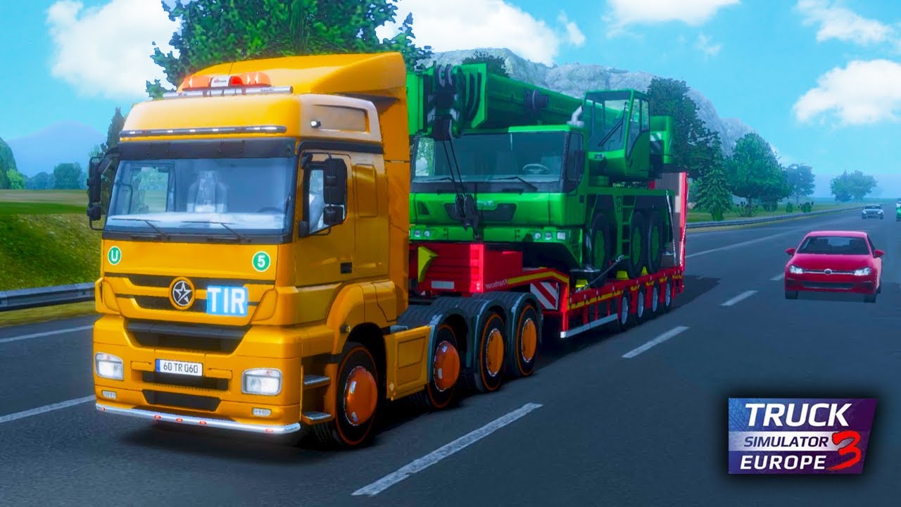 Axor ile Ağır Yük Vinç Kamyonu Taşıyoruz !!! Truckers Of Europe 3