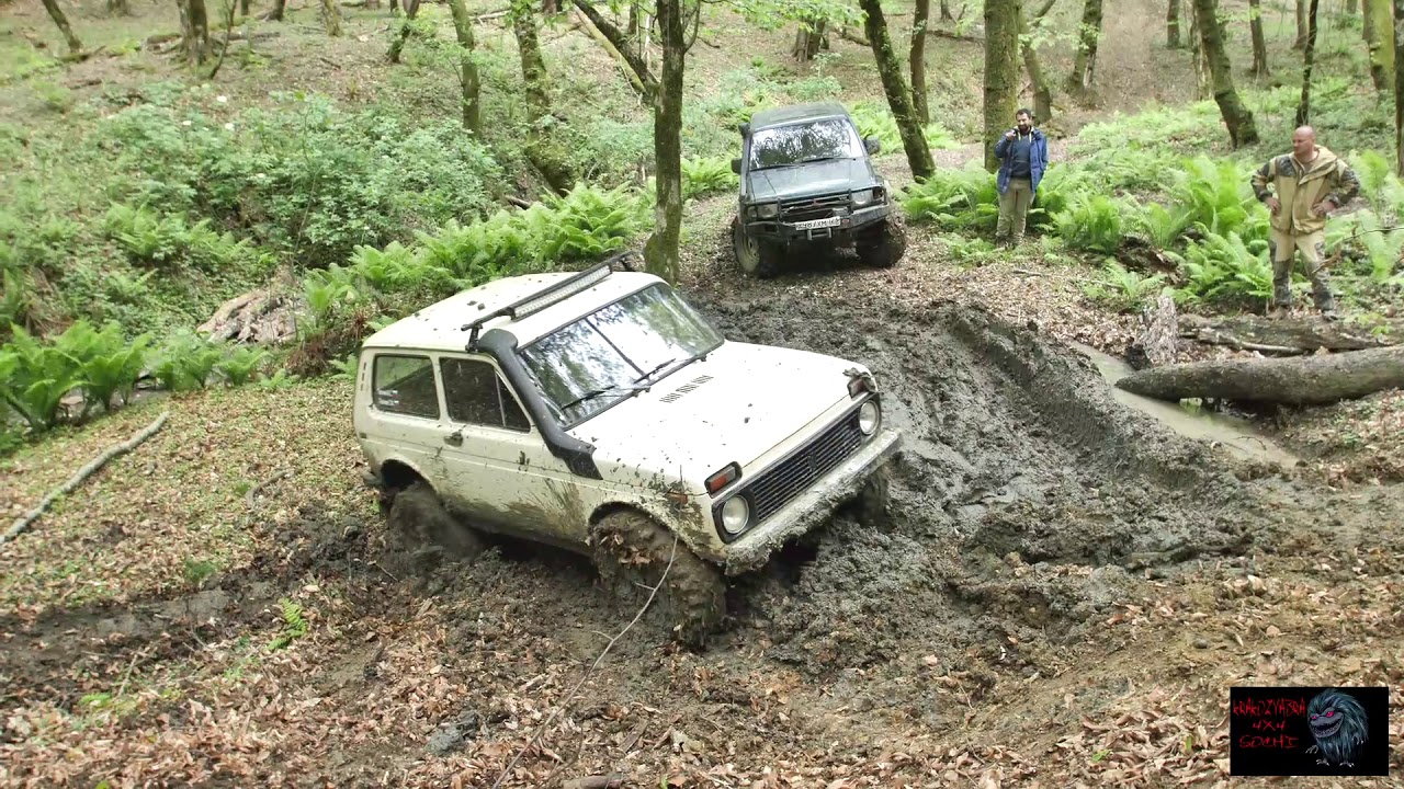 Настоящая OFF-ROAD битва внедорожников Pajero,Уазы,Нива,и Котлета V8   Часть 1