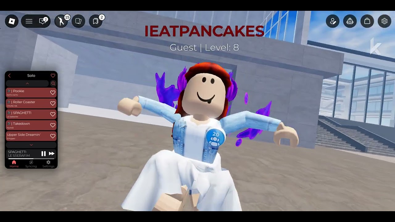 Spaghetti by LE SSERAFIM ( but i used a game to dance it)