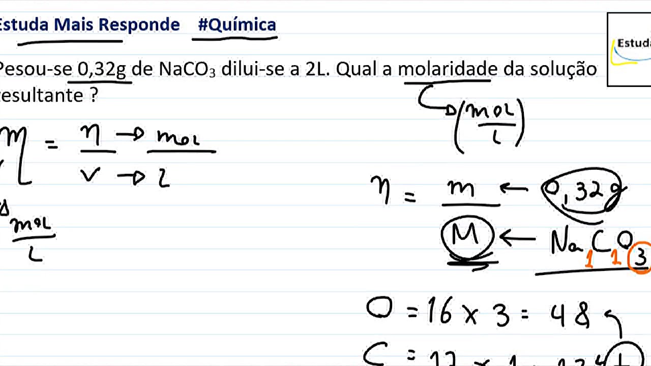Exercício de Molaridade
