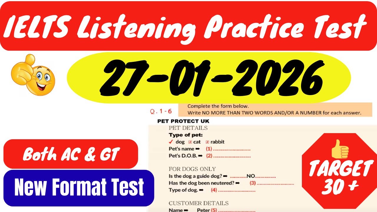 IELTS LISTENING TEST 2026 | IELTS LISTENING PRACTICE TEST WITH ANSWERS 2026