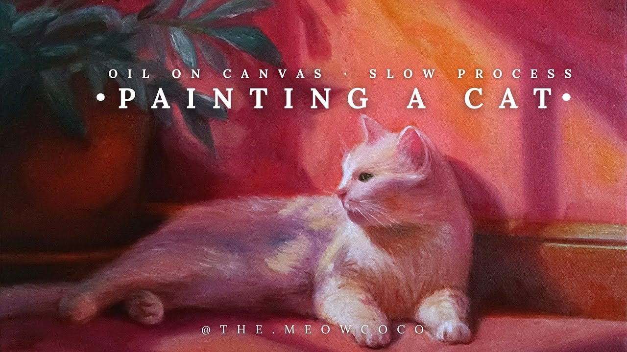 유화로 고양이 그리기 | How to Paint a Cat | Paint with me