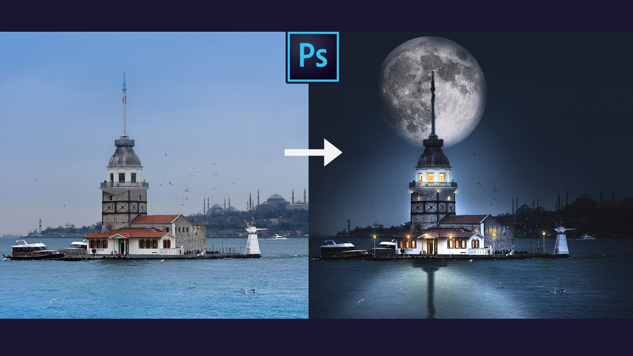 Gündüzü Geceye Dönüştürme |  | Photoshop CC 2021 Dersleri