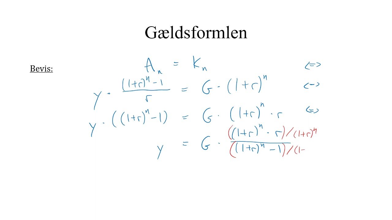 Gældsformlen.