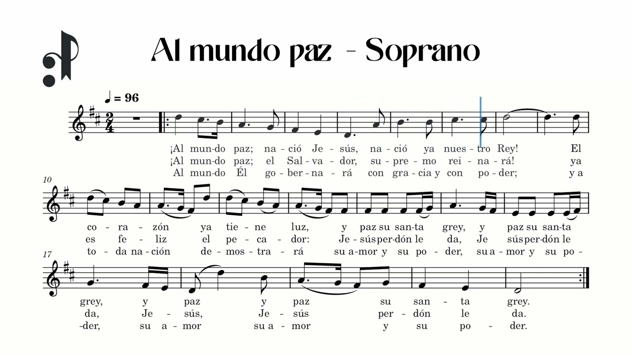 Al mundo paz - Soprano