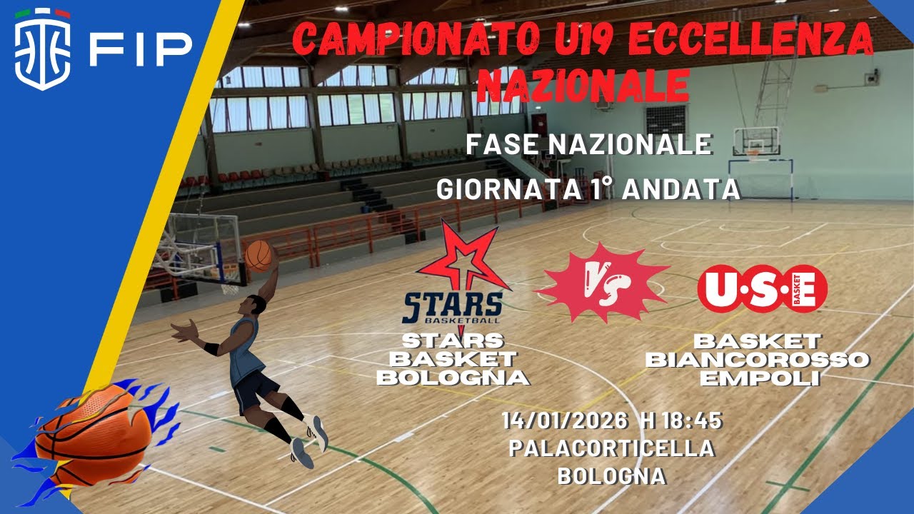 FIP U19 Ecc. Fase Naz. 1° Andata 14/01/2026: Stars Bologna - Empoli