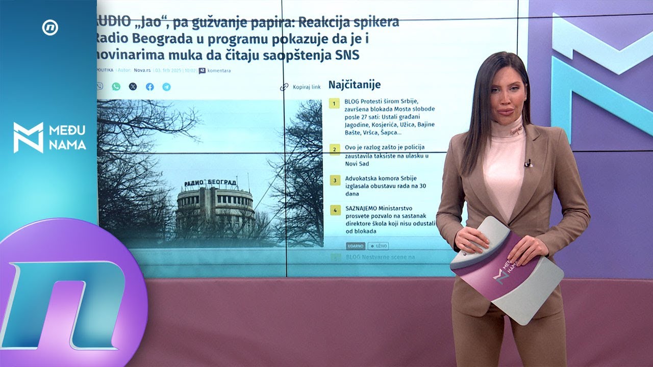 MN@: Spiker Radio Beograda iz du&scaron;e - o pročitanoj 