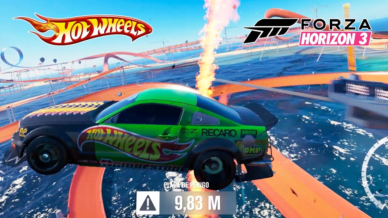 Hot Wheels Saltos Épicos 3 Estrelas com Mustang Oficial - Forza Horizon 3
