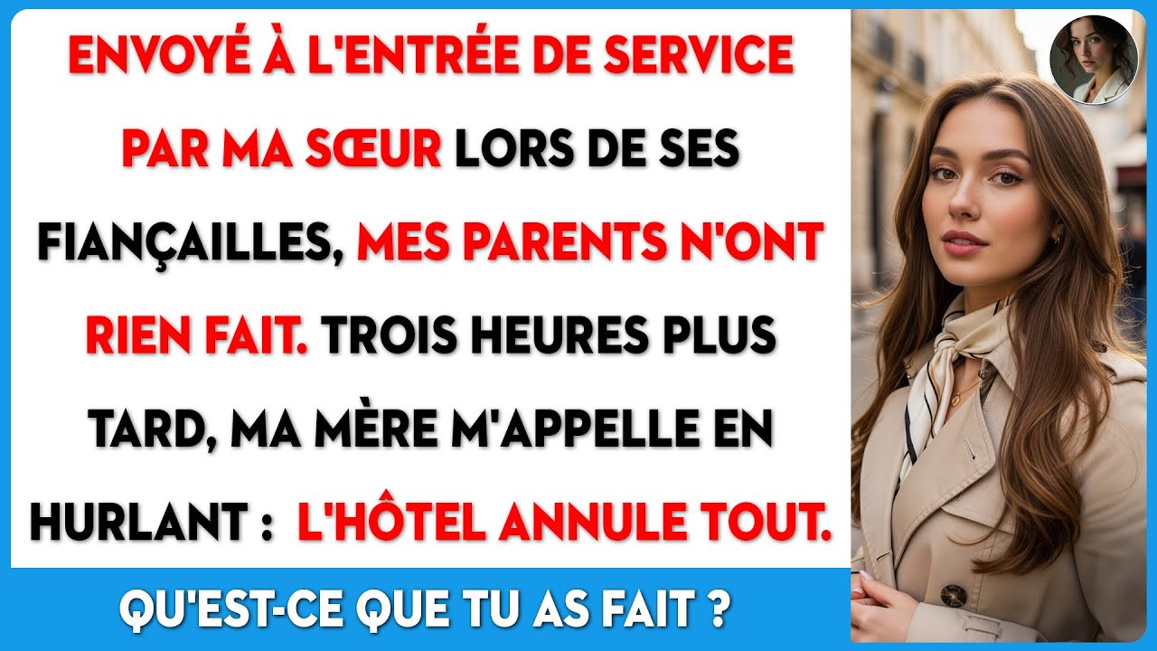 Mes parents m'ont humiliée aux fiançailles de ma sœur, mais le gérant m'a appelée Madame.