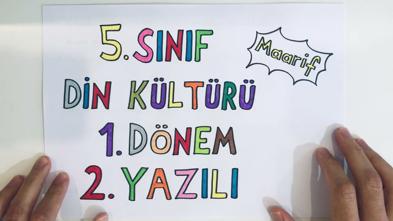 5. Sınıf Din Kültürü 1. Dönem 2. Yazılı (PUANLI)