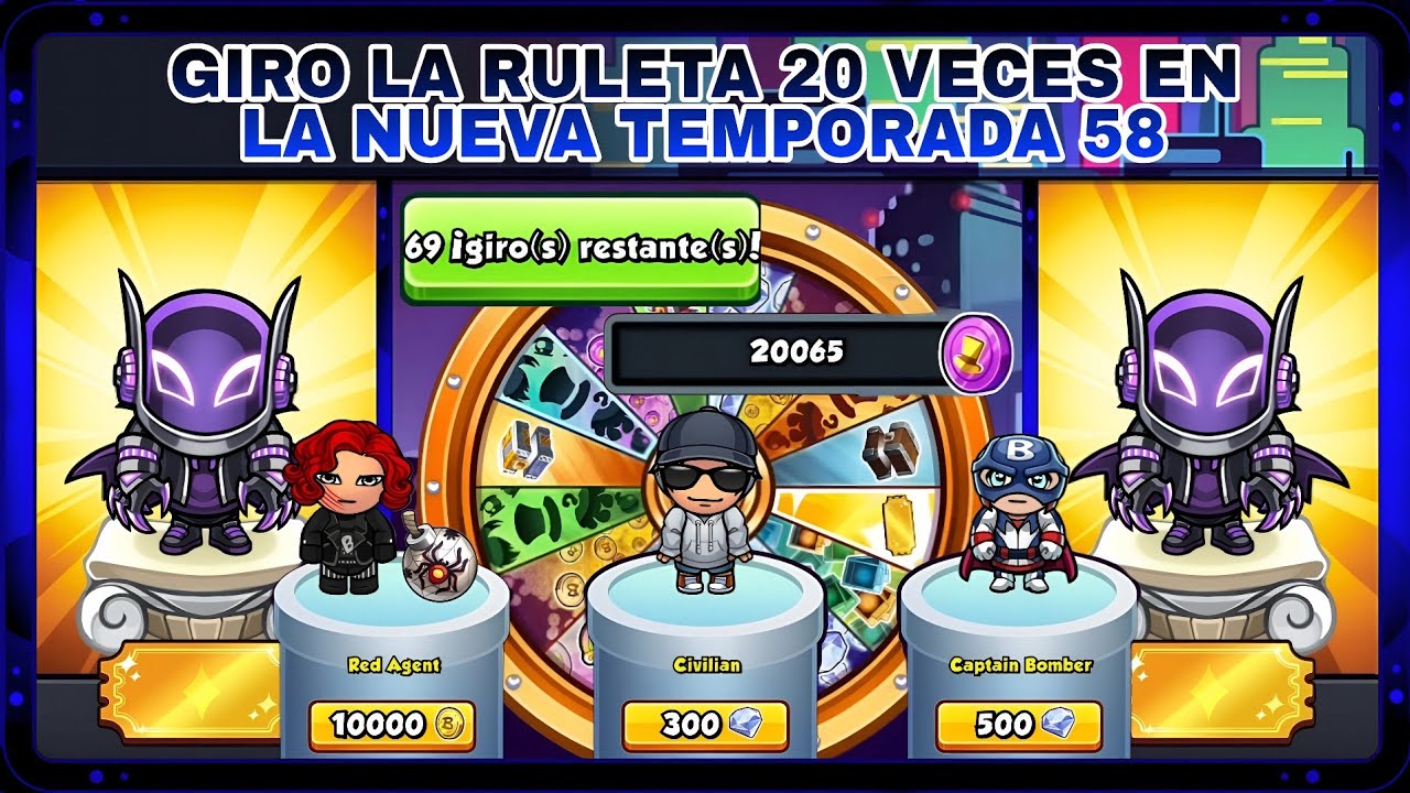 Giro La Ruleta 20 veces en la nueva Temporada 58 Bomber Friends