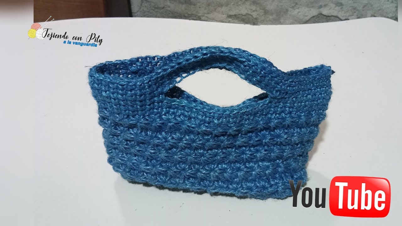 Bolso de yute tejido a crochet 👜👜