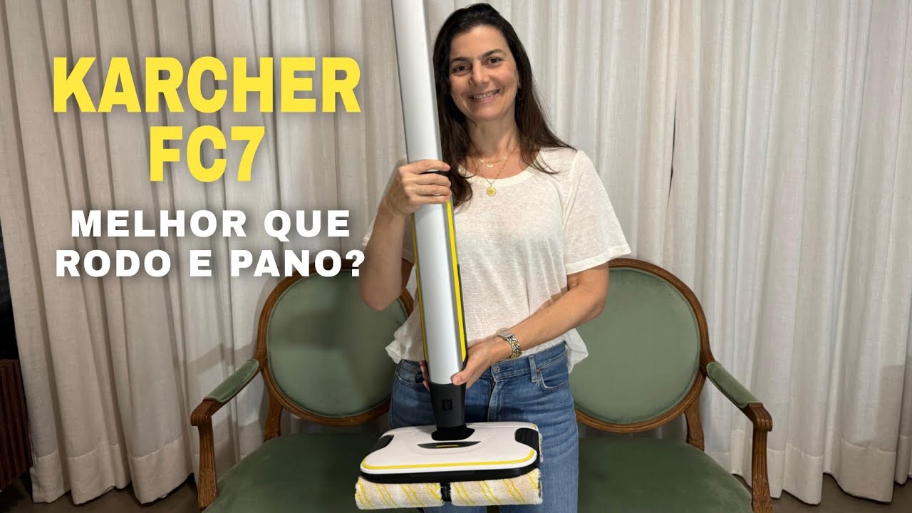 Limpeza sem esforço! Testando a LIMPADORA de piso FC7 SEM FIO da Karcher
