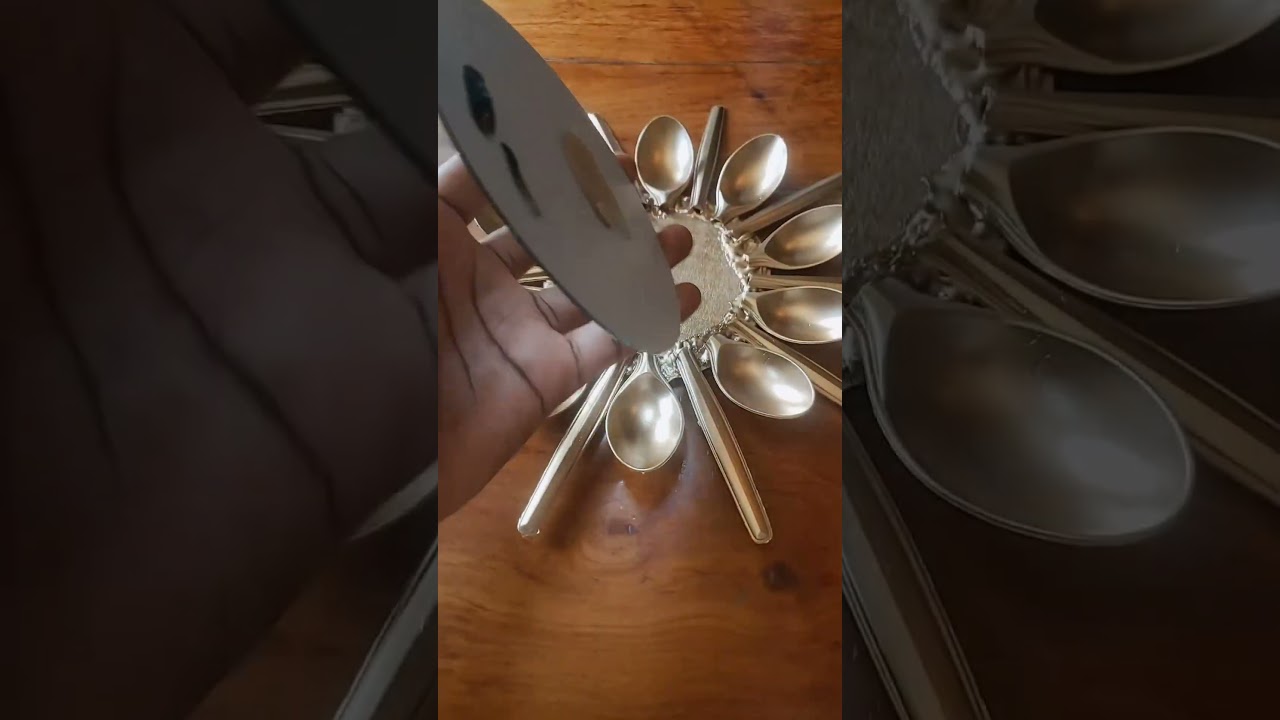 beautiful sunburst wall decor using plastic spoons 