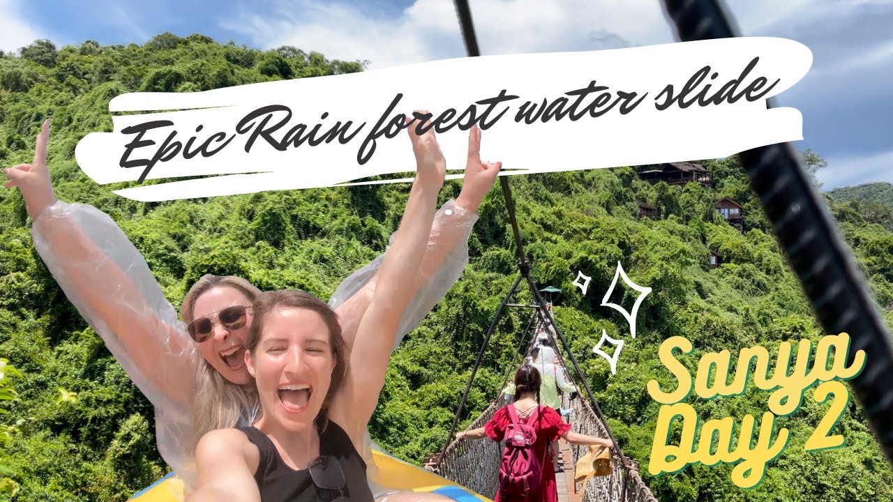 Epic rain forest water slide | Sanya day 2