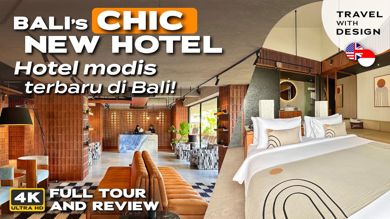 NEW! A Cool Hotel In Bali's Trendiest Area - The Komu Canggu (🇬🇧🇮🇩Bilingual Review)