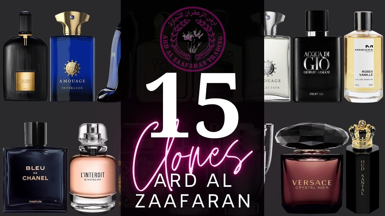 15 Clones - Dupes from Ard al Zaafaran. One of the best Arabic Perfume Brands of the world.