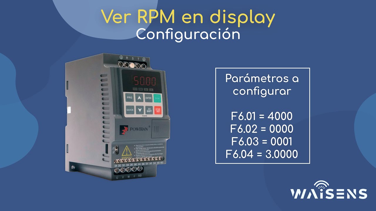 PI150-  Configuración para ver RPM en display
