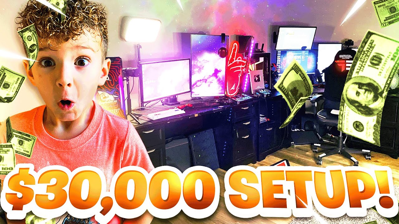 7 Year Old Pro Gamers $30,000 Gaming Setup Tour!