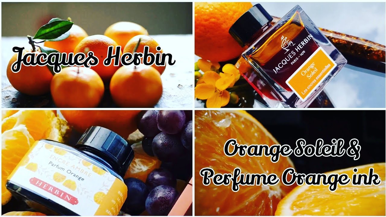 Jacques Herbin Orange Soleil ink & Perfume Orange ink / Essential series ph neutral Orange ink
