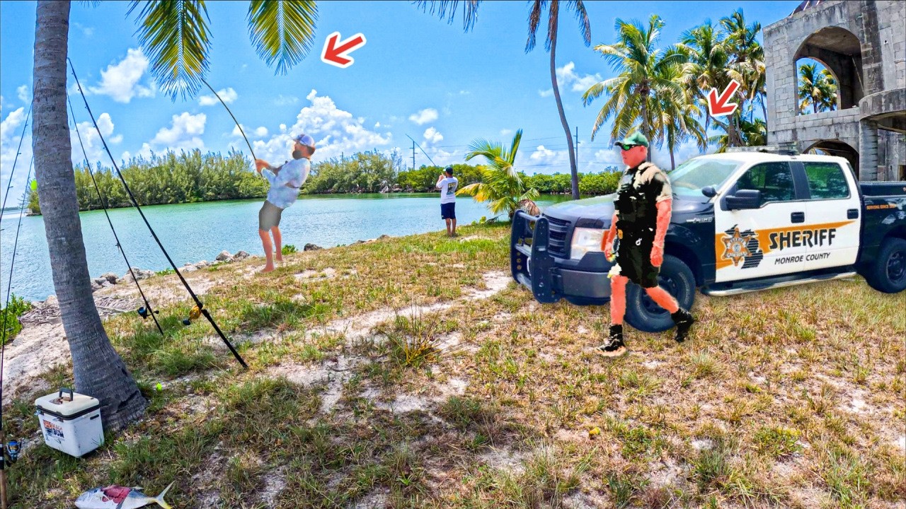 Stopped By FWC Fishing PRIVATE Island in Florida Keys!