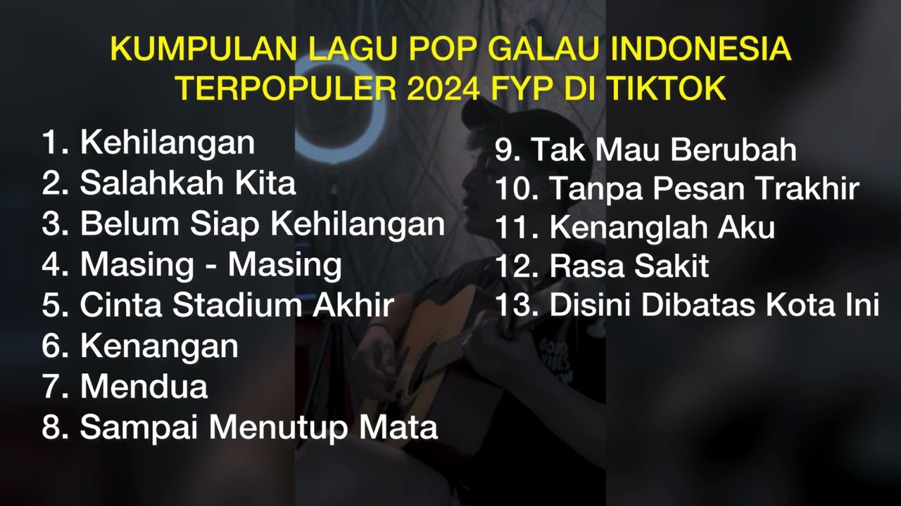 KUMPULAN LAGU POP GALAU INDONESIA TERPOPULER 2024 FYP DI TIKTOK || Playlist Lagu Galau Brutal