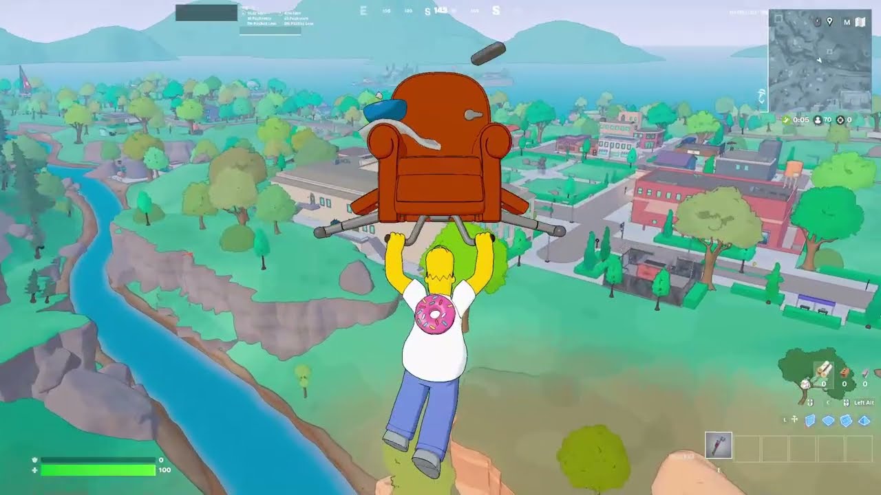 SIMPSONS IN FORTNITE!! | UNLOCKING 100% OF THE BATTLE PASS & PLAYING MY FIRST GAME!!