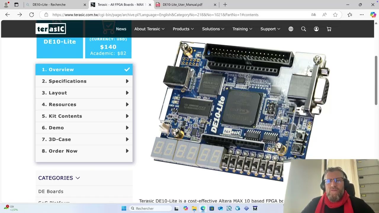 Créer un projet et programmer un FPGA sur la carte DE10-Lite avec Quartus Prime Lite de Intel Altera