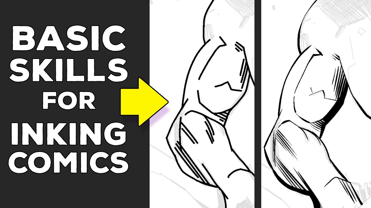 Inking Comics For Beginners - Easy Line Weight Inking Tutorial