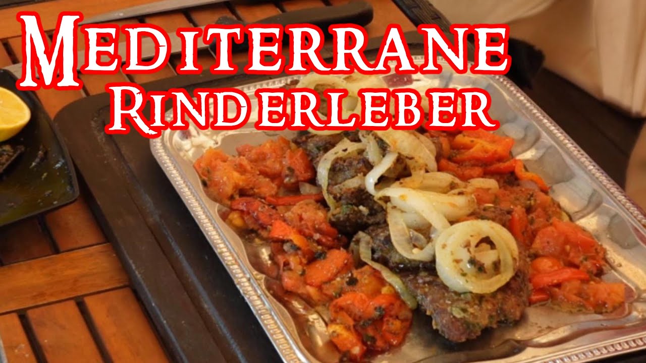 Mediterrane Rinderleber auf griechische Art. Einfach schnell zubereitet. Super Rezept.