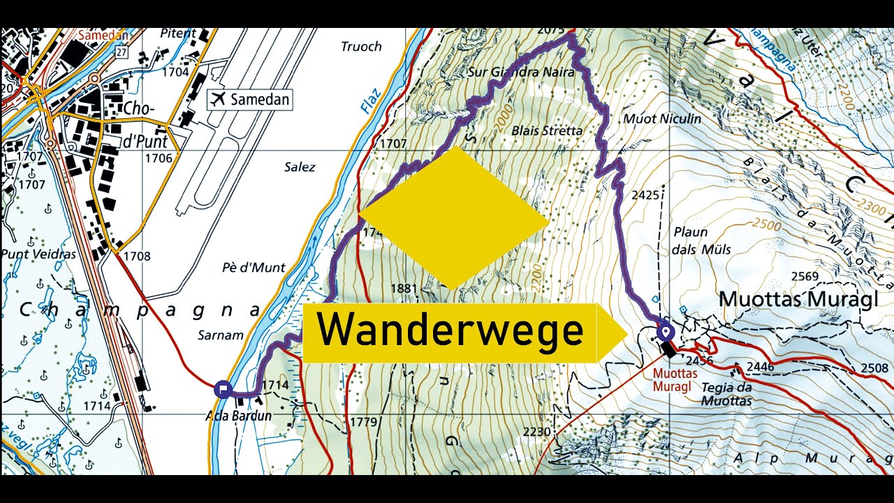 Wanderung Muottas Muragl - Samedan  – Herbst im Engadin 🍂