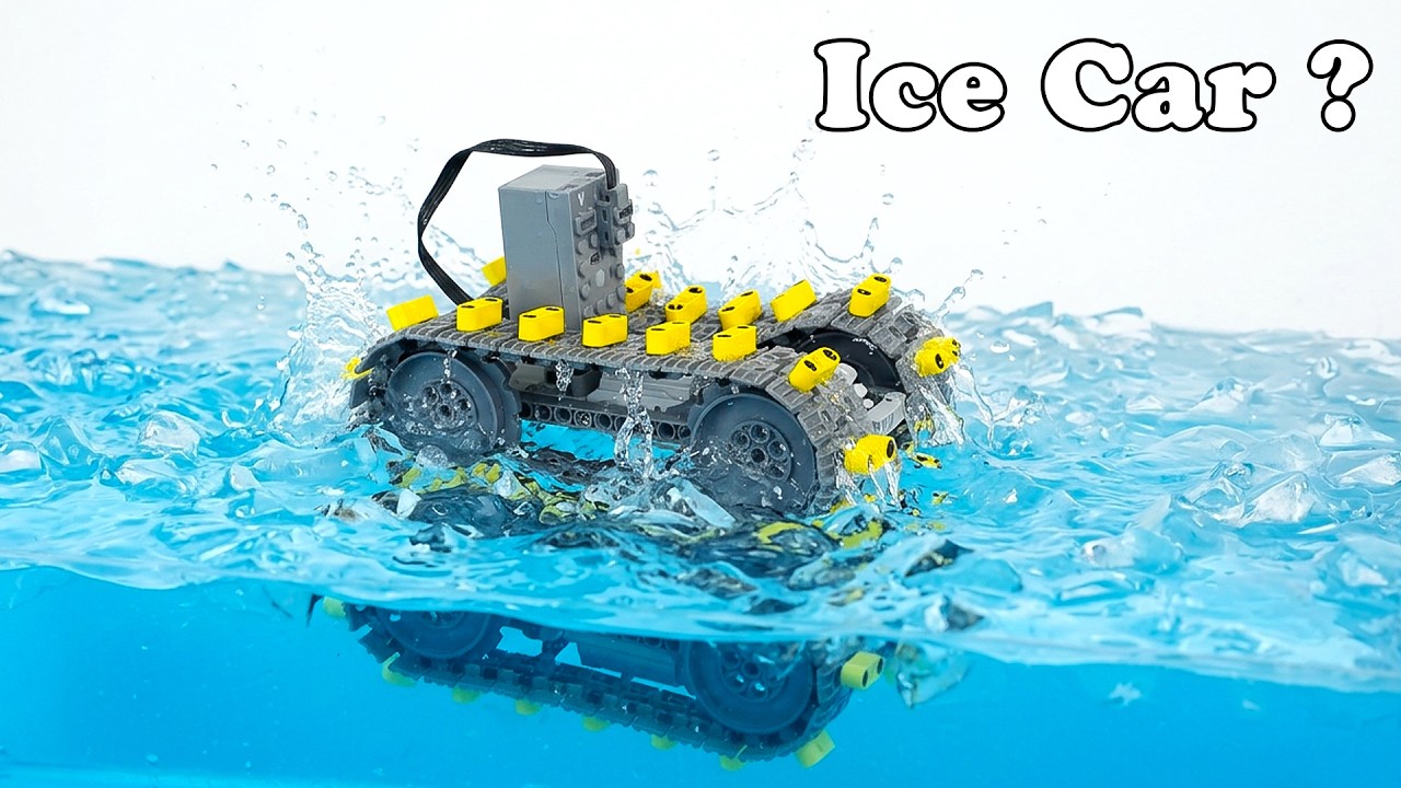 Driving 6 LEGO Cars Glide on Ice Water | Smart Lego