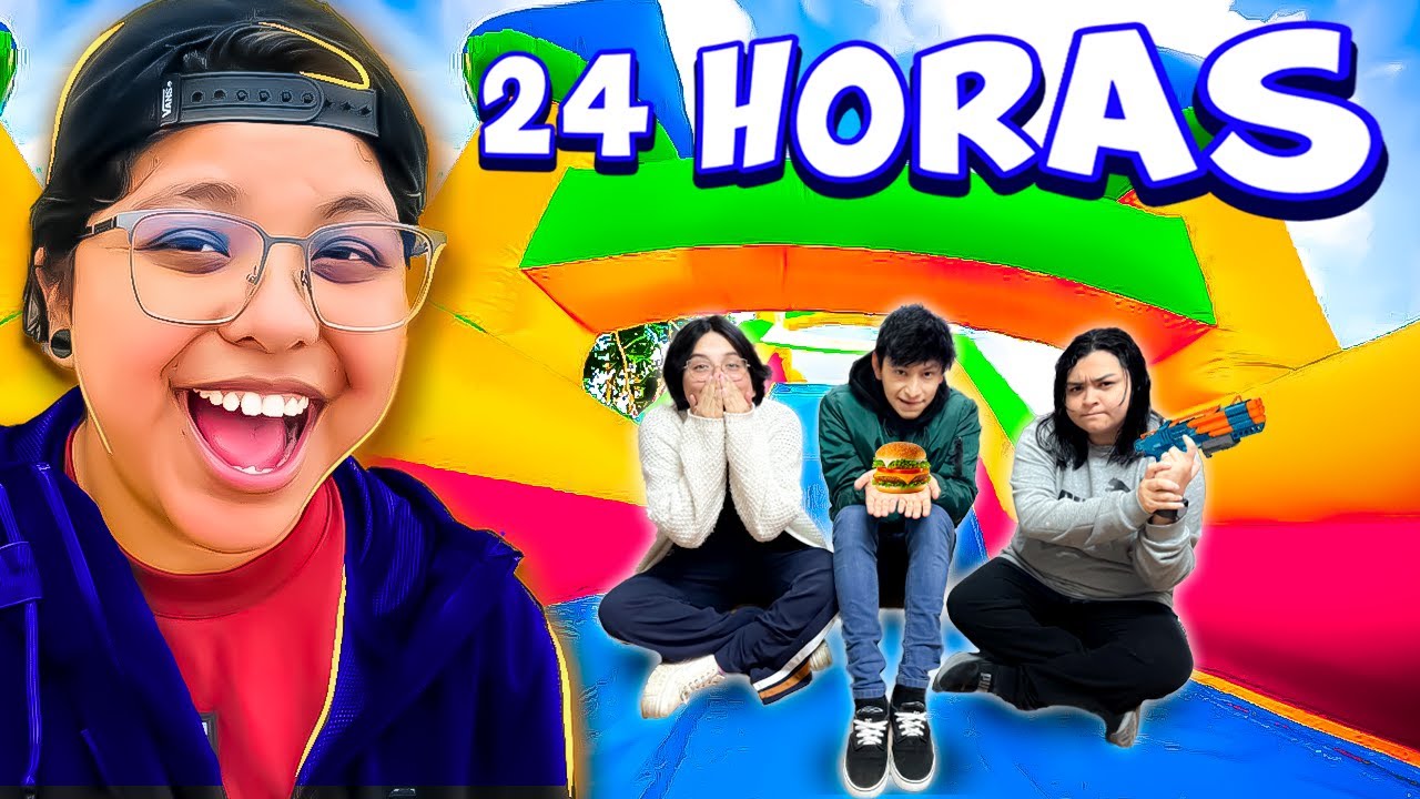 24 HORAS EN UN INFLABLE GIGANTE 😱😂 | Patho