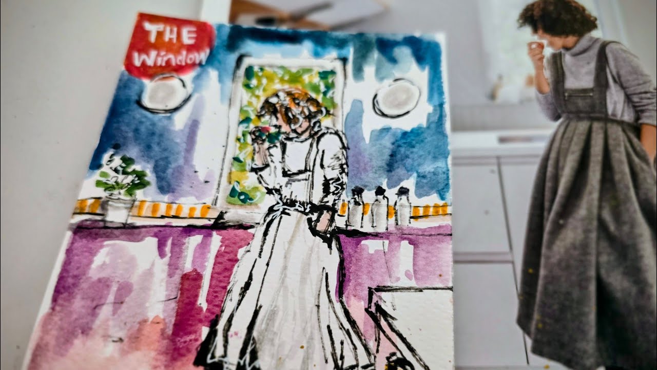 Quick sketch from a photo 🖊 How to sketch loosely  #sketching #loose #sketchwithme