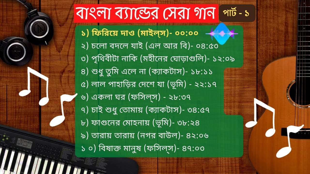 পার্ট ১: বাংলা ব্যান্ডের সর্বকালের সেরা জনপ্রিয় গান || Part 1: All Time Superhit Bangla Band Songs