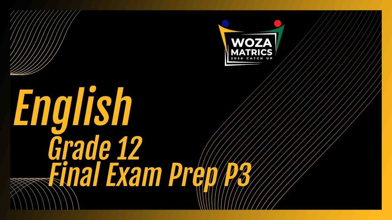 English Final Exam Prep Paper 3