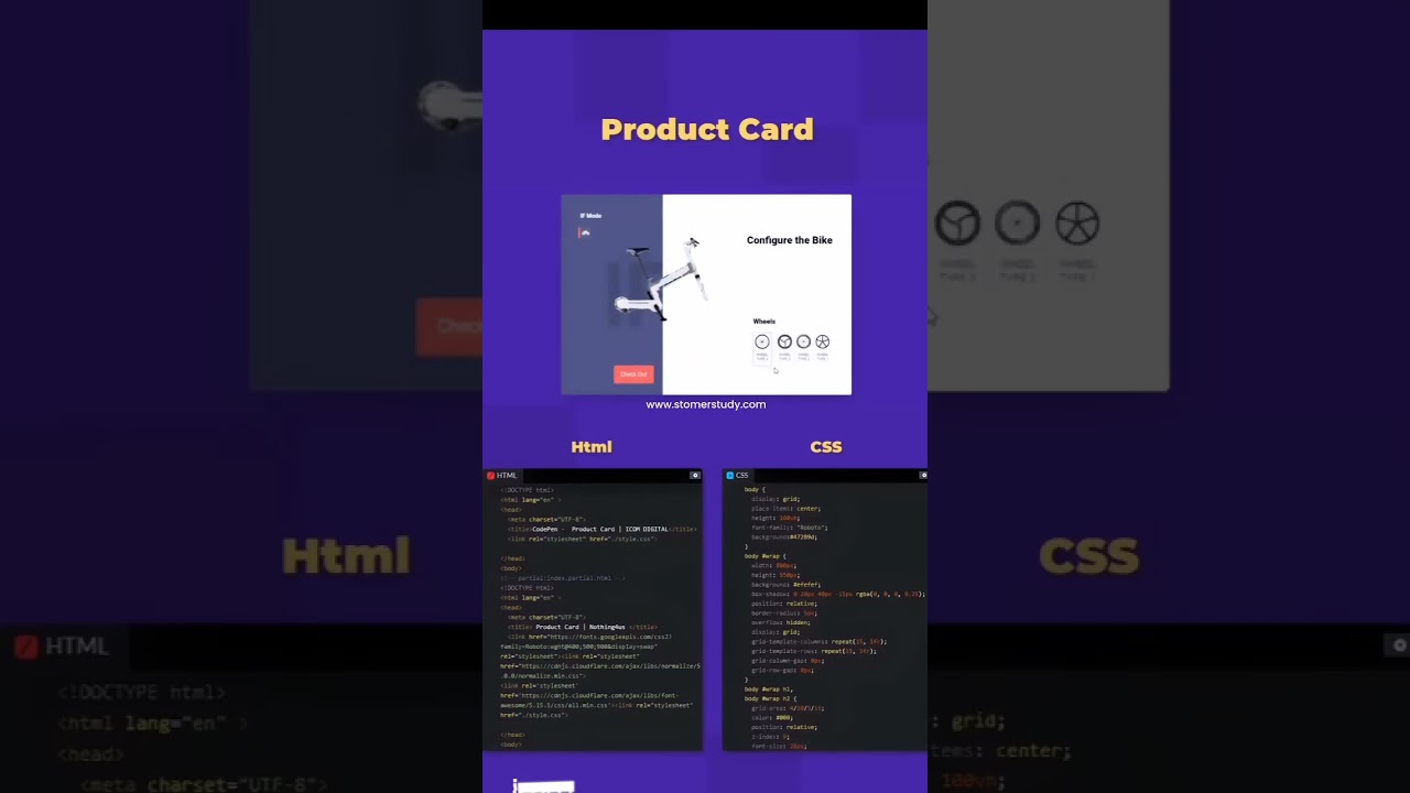 eCommerce product card animation using html css #coding #webdesign #css3animation #card #cardanimate