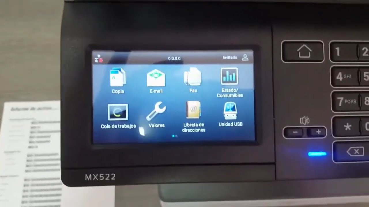 Configurar y actualizar el Firmware de la impresora Lexmark MX522/622