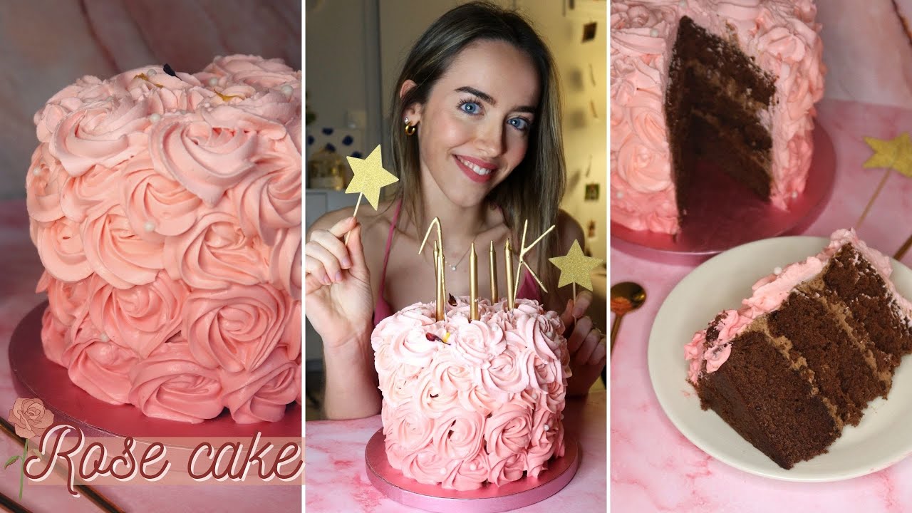 🌹 Rose cake, layer cake tout chocolat - Léa cooking