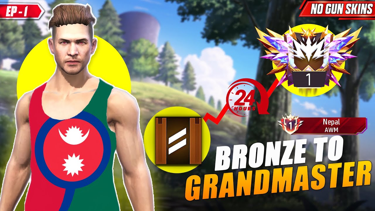 Can I Reach Grandmaster Without Gun Skin 😩 Bronze To Grandmaster In BD Server | Ep-1 