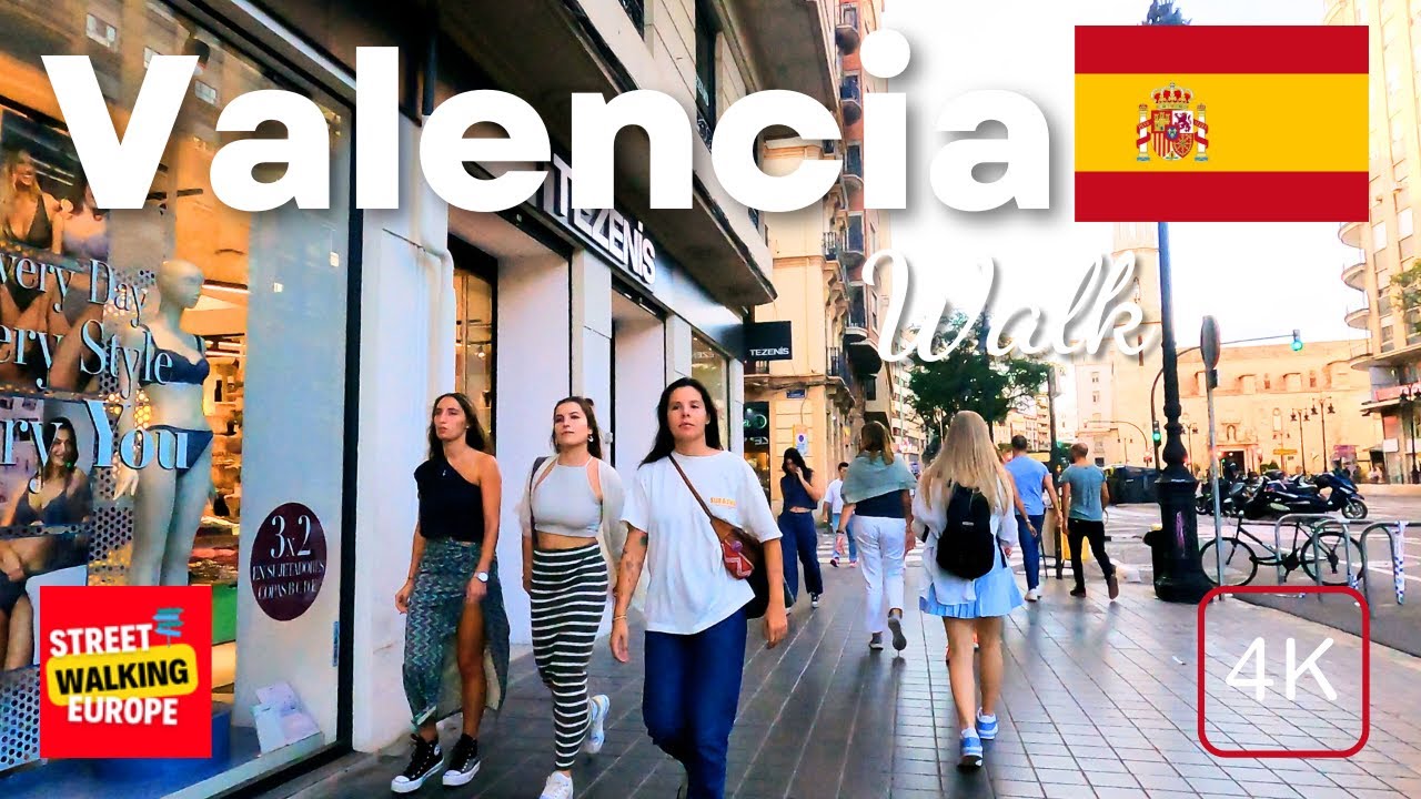 Valencia, Spain 🇪🇸 - 4K-HDR Walking Tour | City Centre Street Walk
