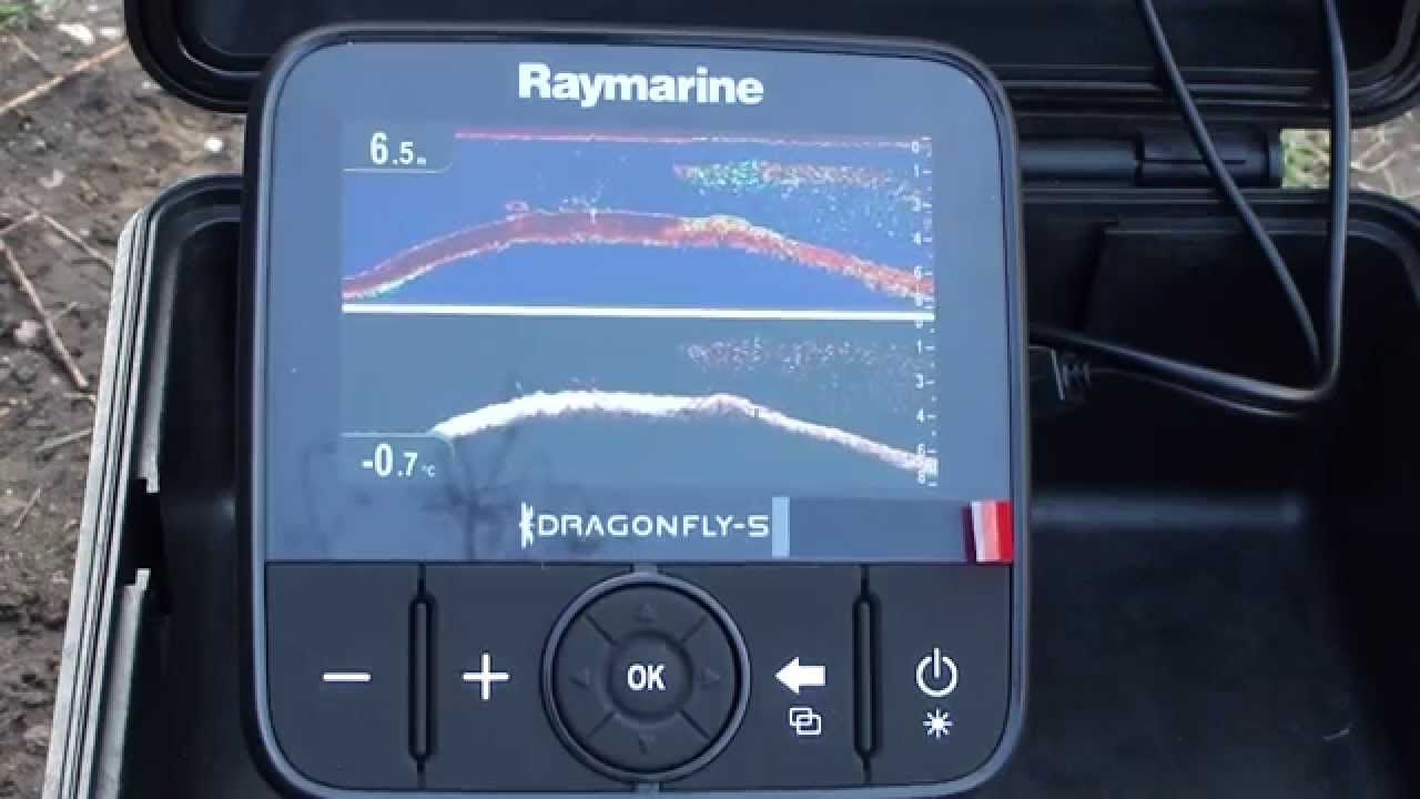 Baitboat.pl - Przykładowy test echosondy RAYMARINE DRAGONFLY 5 przerobionej na bezprzewodową